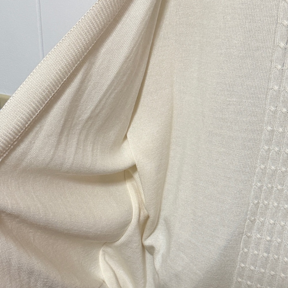 💕💕💕BOGOHO💕💕💕Alfred Dunner Cream Cardigan Sweater - Picture 8 of 10